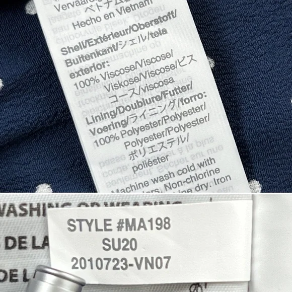 NWT Madewell V-Back Wide-Leg Jumpsuit Polka Dot Empire Waist Buttons Blue Size 2 - Picture 5 of 5